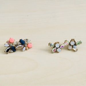 J. Crew Cluster Stone/Crystal Earrings (NWOT)